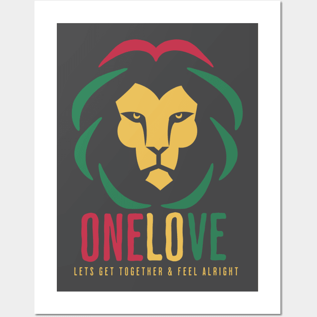 Lion - Legend - One Love - Reggae Music Lover Wall Art by Artist Rob Fuller